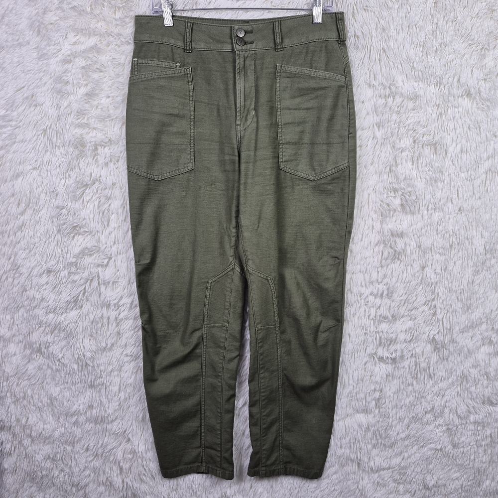 Pilcro‎ Pants Womens 28 The Wanderer Utility Olive Green Straight Cotton Trouser